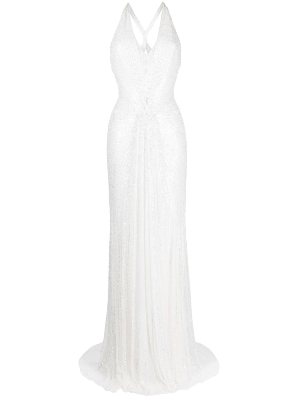 Jenny Packham Vilde sequin-embellished dress - White von Jenny Packham