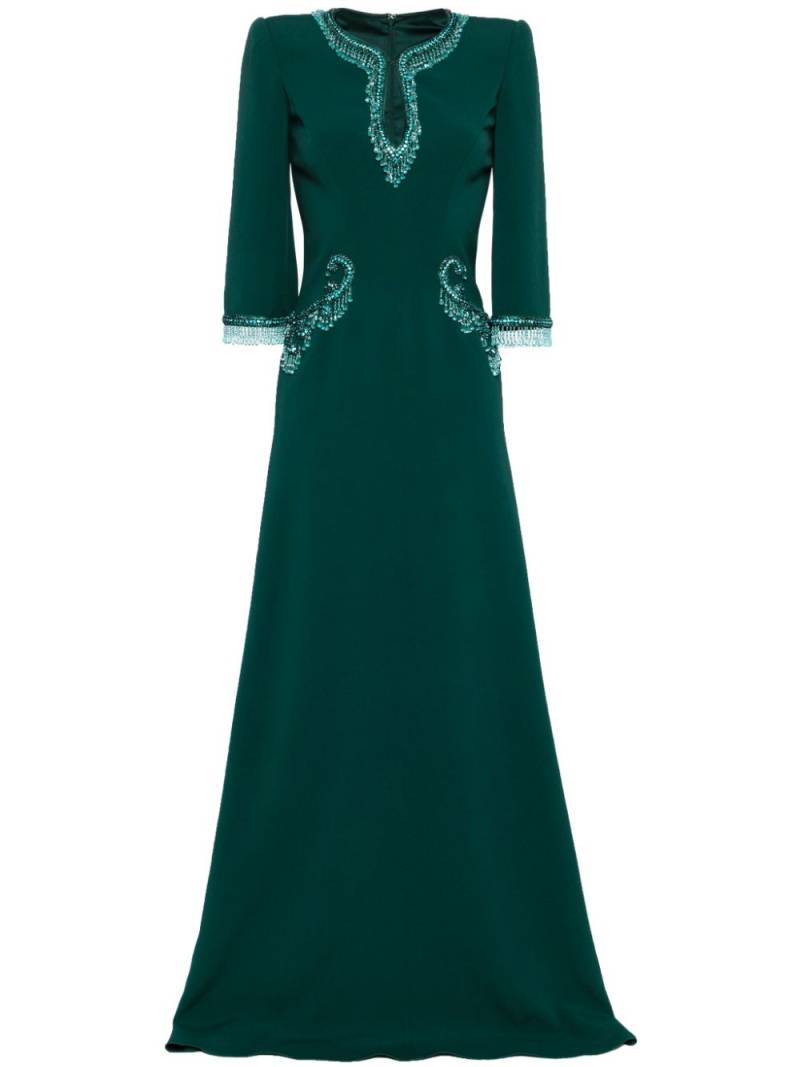 Jenny Packham Viva bead-embellished maxi dress - Green von Jenny Packham