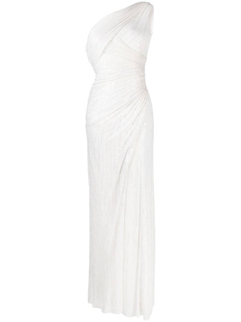 Jenny Packham one-shoulder sequin-embellished dress - White von Jenny Packham