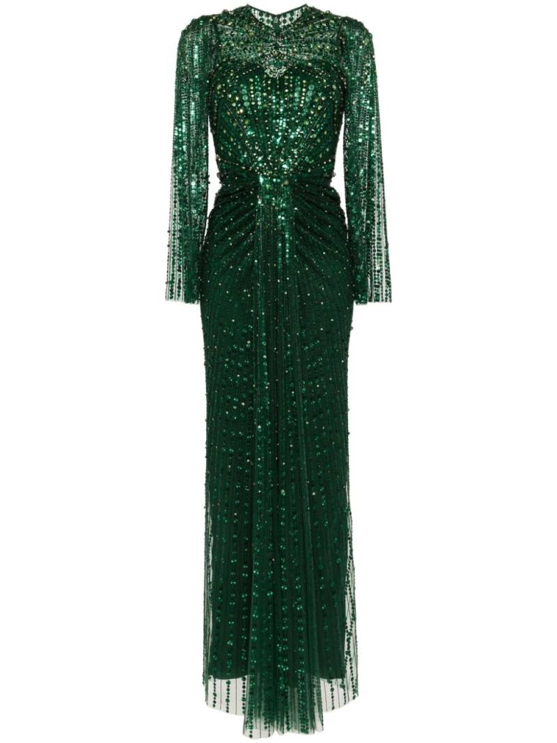 Jenny Packham Anja rhinestone-embellished gown - Green von Jenny Packham