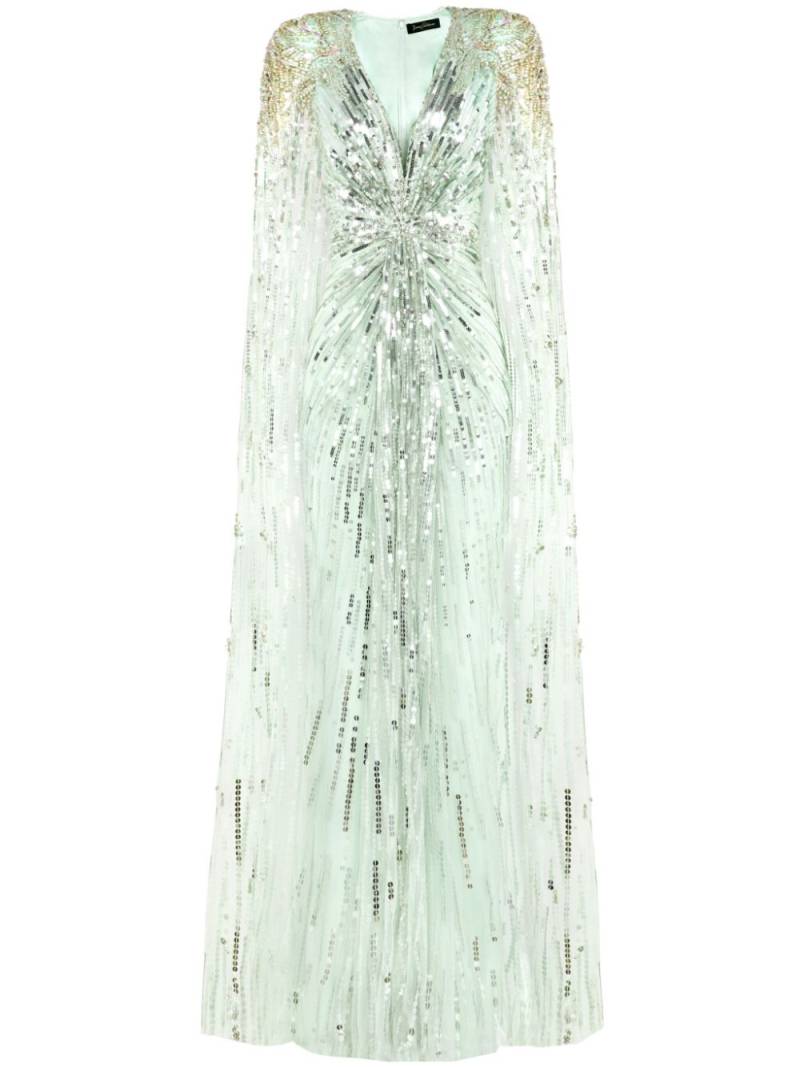 Jenny Packham Gold Rush sequin-embellished gown - Green von Jenny Packham