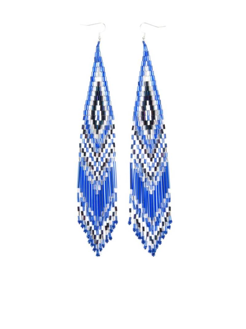 Jessie Western bead-chain earrings - Blue von Jessie Western