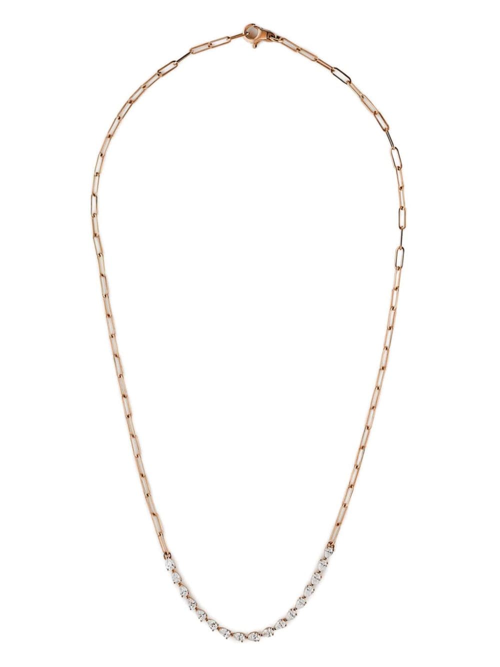 Jewels Aficionado 18kt rose gold diamond chain necklace - Pink von Jewels Aficionado