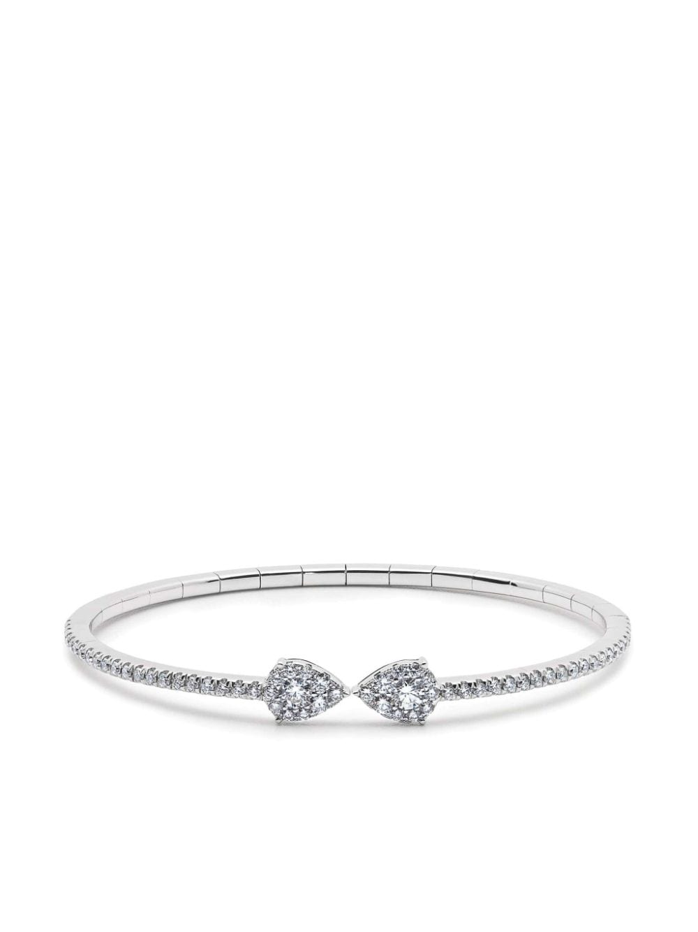 Jewels Aficionado 18kt white gold diamond bangle - Silver