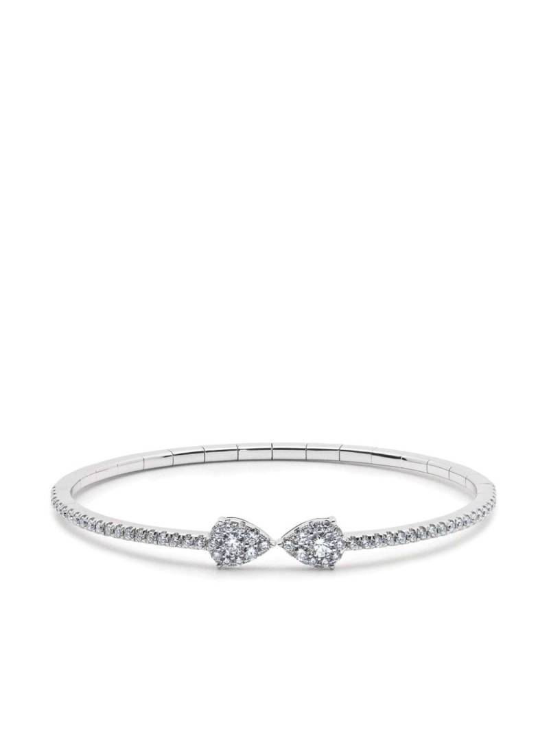 Jewels Aficionado 18kt white gold diamond bangle - Silver von Jewels Aficionado