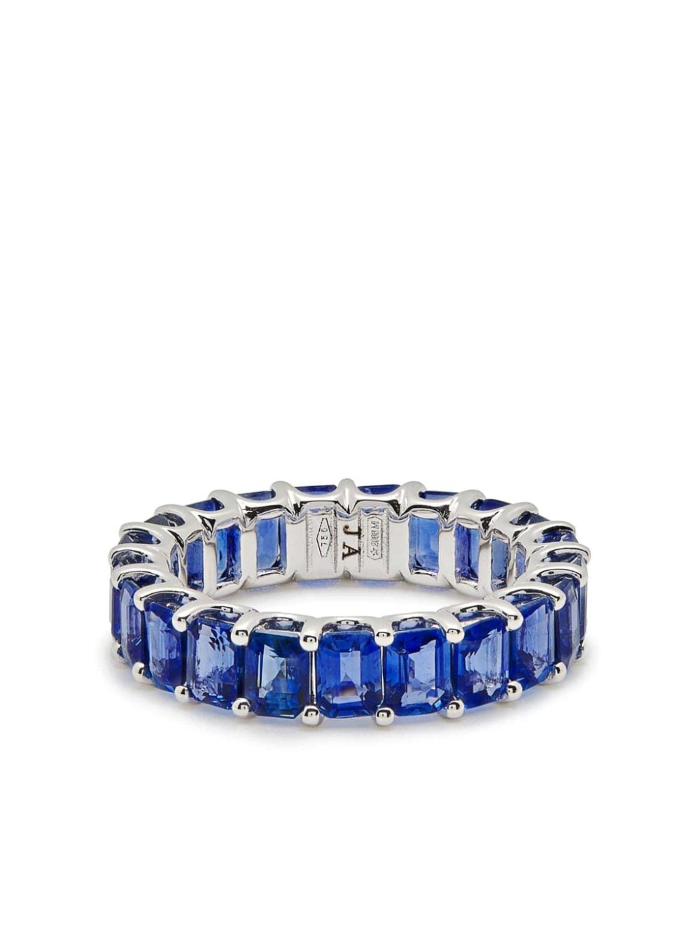 Jewels Aficionado 18kt white gold sapphire eternity ring - Silver von Jewels Aficionado