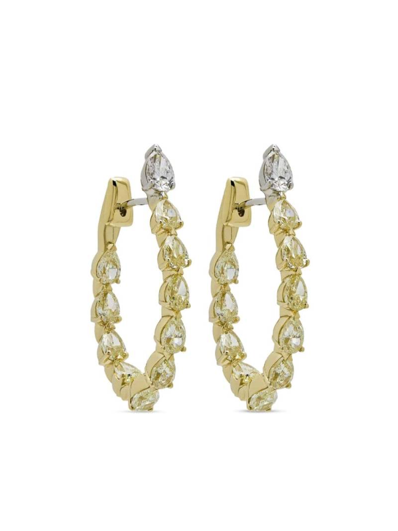 Jewels Aficionado 18kt yellow gold diamond hoop earrings von Jewels Aficionado