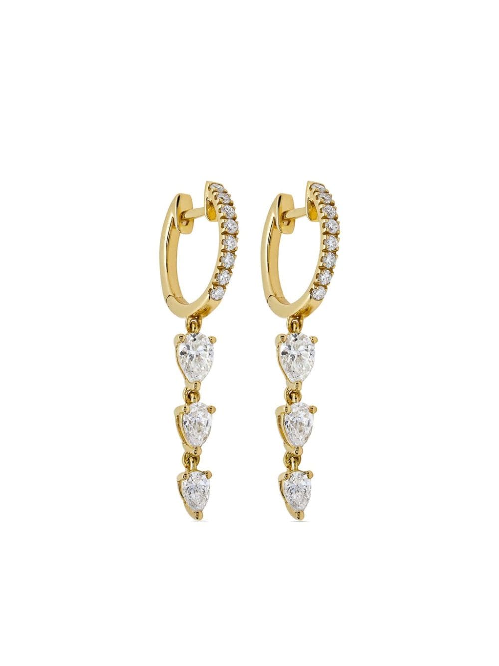 Jewels Aficionado 18kt yellow gold diamond huggie hoop earrings von Jewels Aficionado