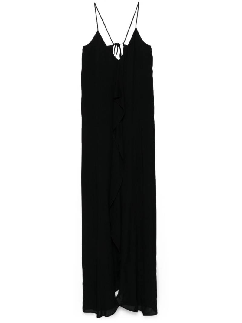 Jil Sander Pre-Owned ruffle-detail maxi dress - Black von Jil Sander Pre-Owned