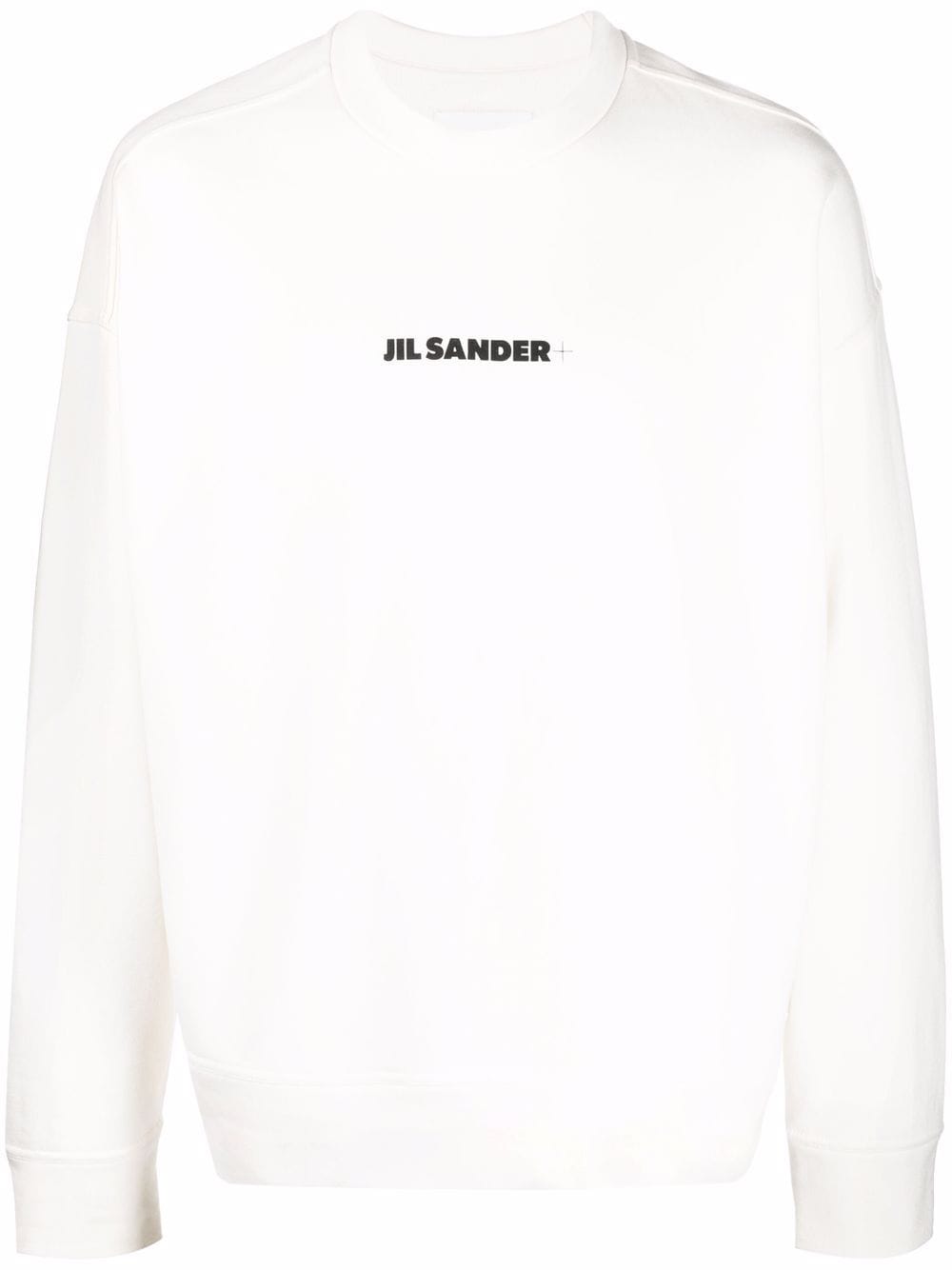 Jil Sander + logo-print crew neck sweatshirt - White von Jil Sander