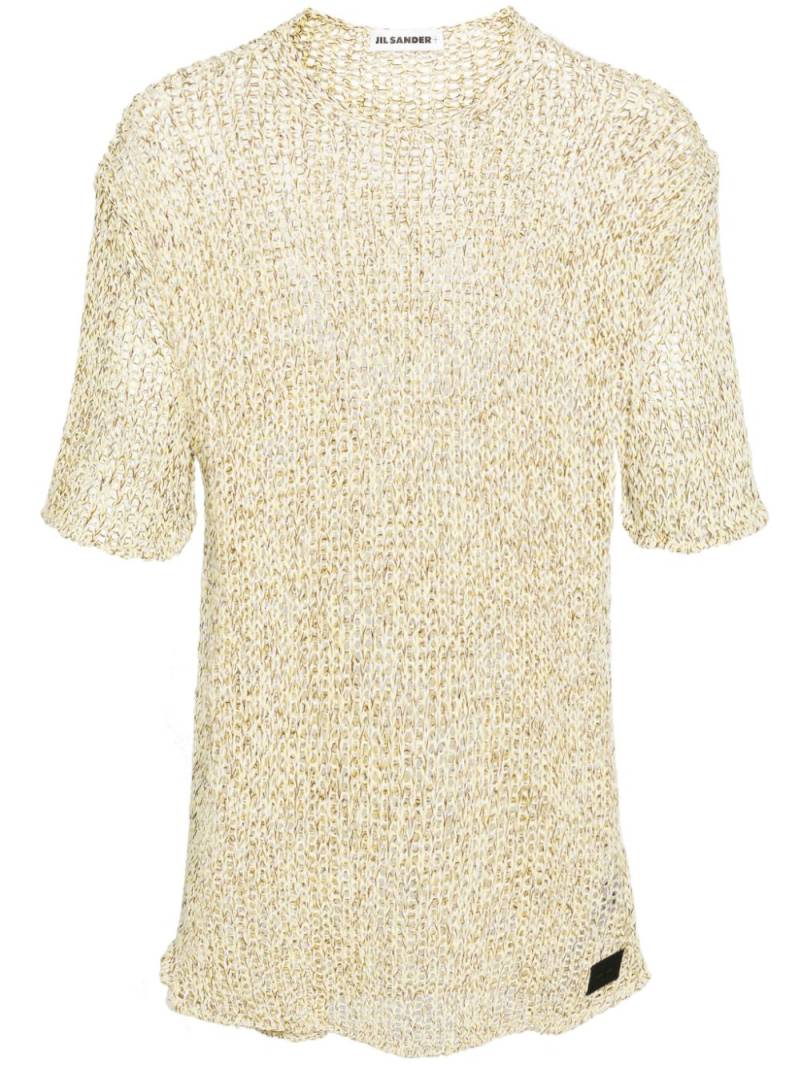 Jil Sander + open-knit T-shirt - Yellow von Jil Sander