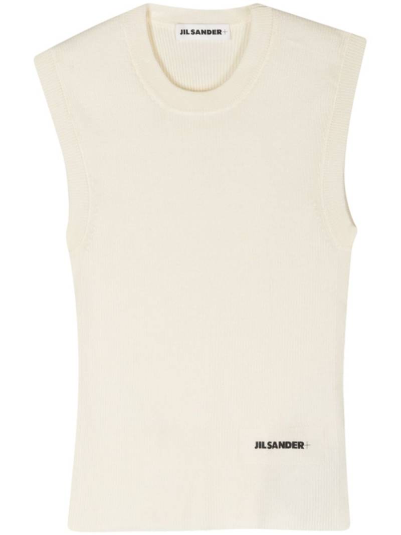 Jil Sander + ribbed crop top - Neutrals von Jil Sander