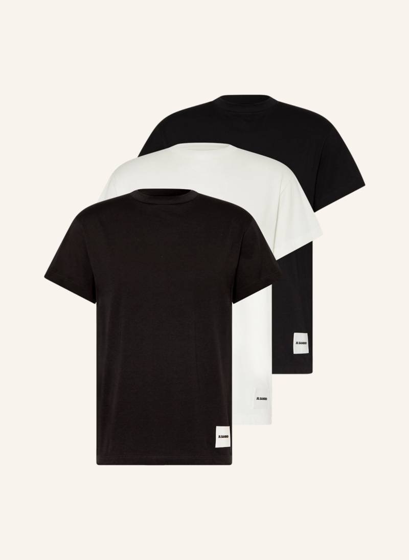 Jil Sander 3er-Pack T-Shirts schwarz von Jil Sander