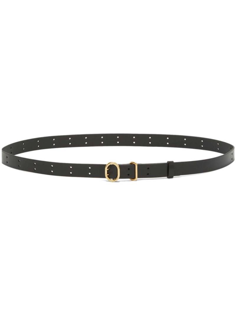 Jil Sander Cannolo leather belt - Black von Jil Sander