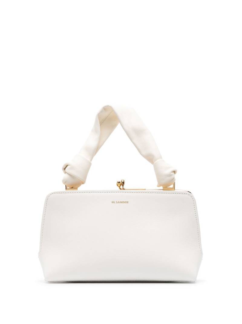 Jil Sander Goji leather mini bag - White von Jil Sander