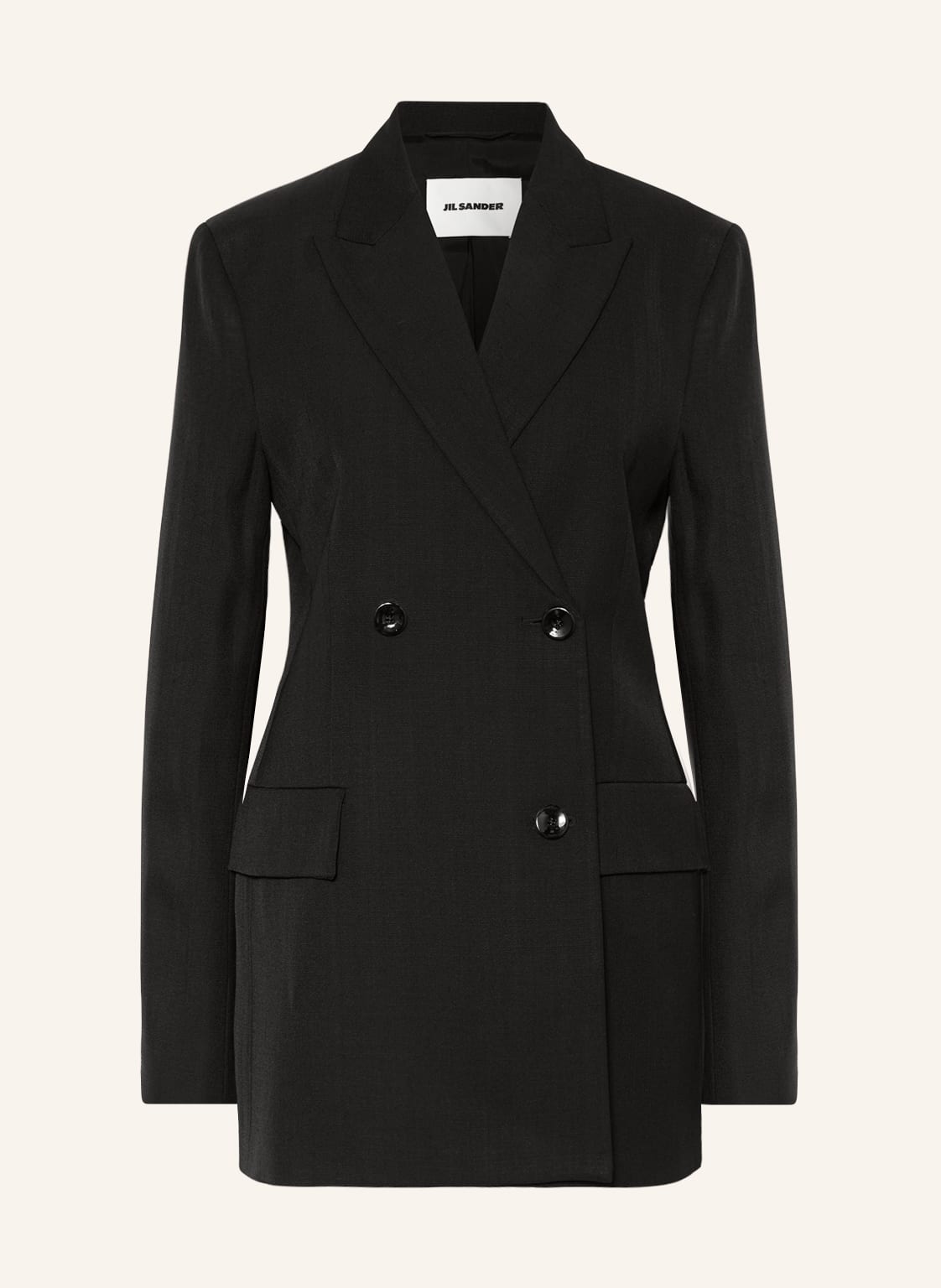 Jil Sander Longblazer Mit Seide schwarz Jil Sander Longblazer Mit Seide schwarz von Jil Sander