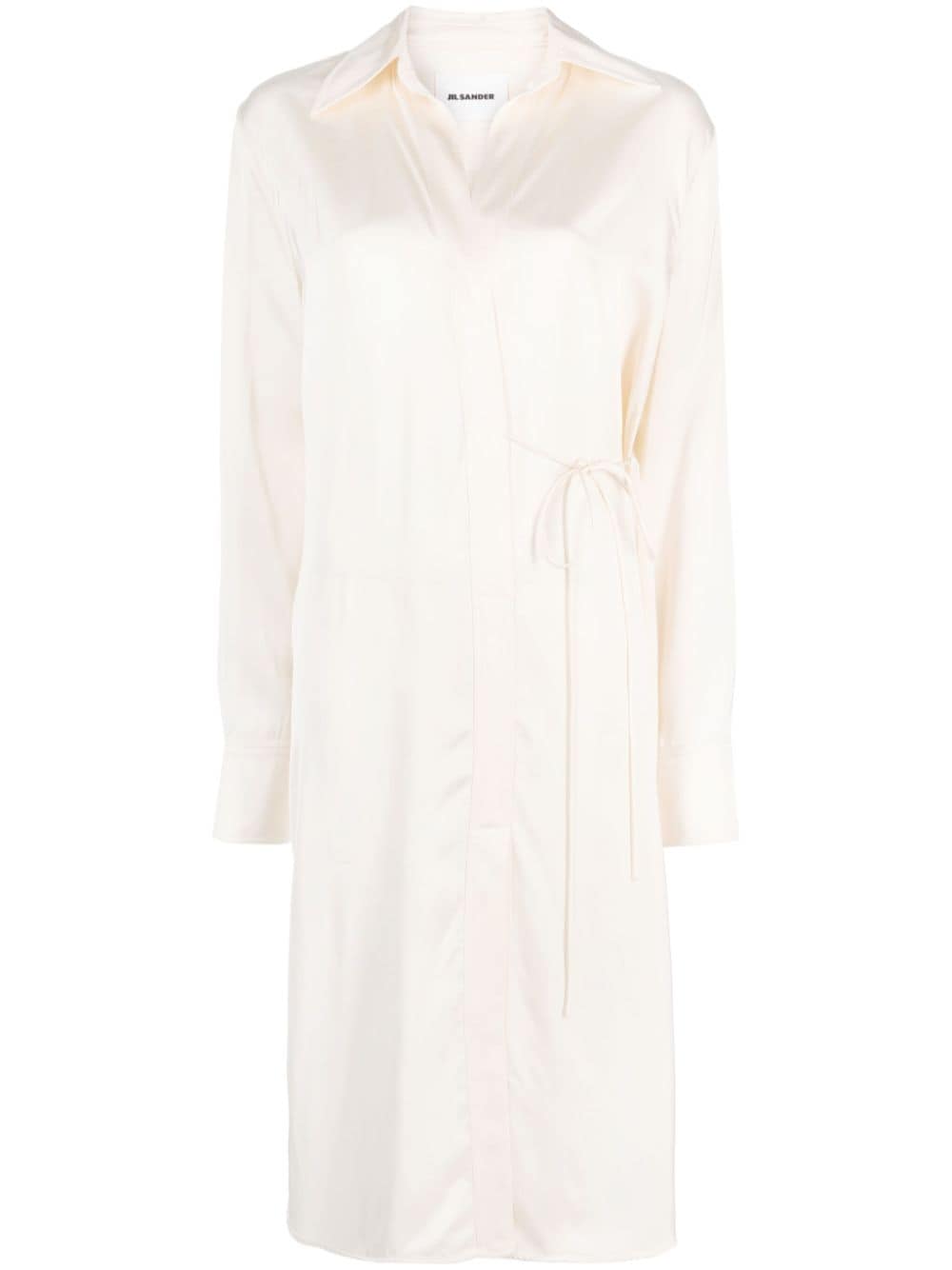 Jil Sander Polo self-tie midi dress - Neutrals von Jil Sander