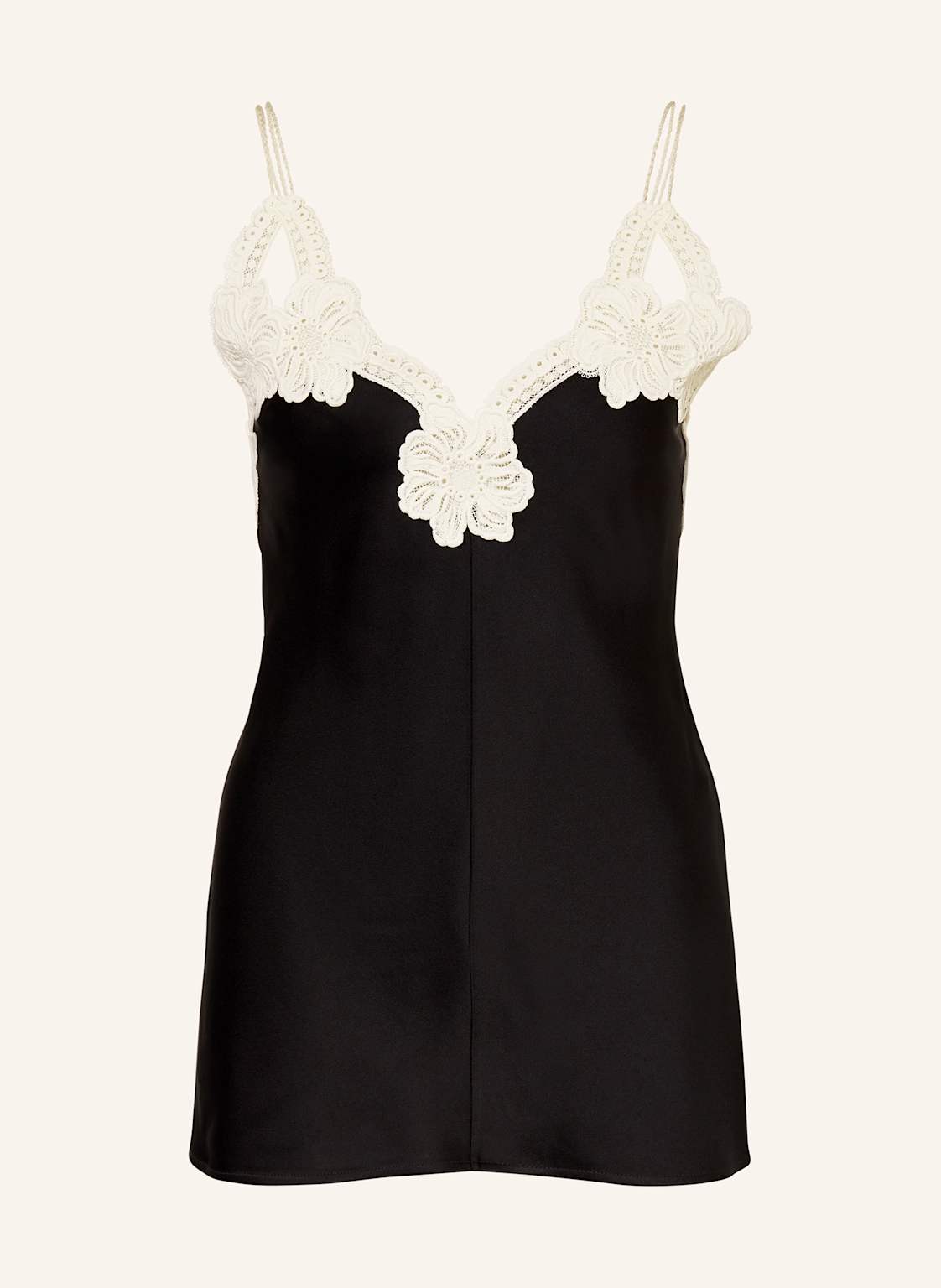 Jil Sander Satintop 107 Mit Spitze schwarz Jil Sander Satintop 107 Mit Spitze schwarz von Jil Sander