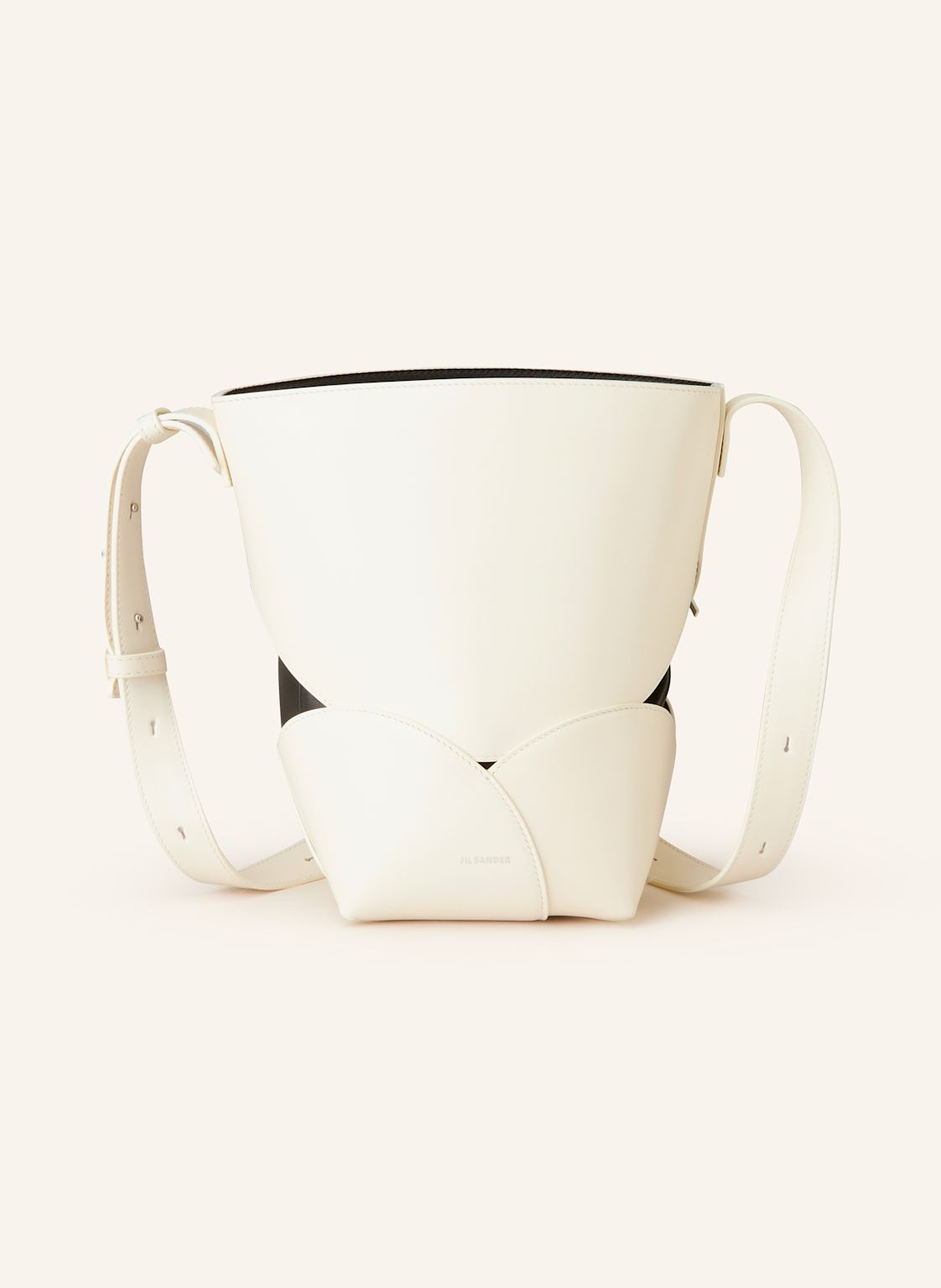 Jil Sander Schultertasche Ellipse Mit Pouch weiss Jil Sander Schultertasche Ellipse Mit Pouch weiss von Jil Sander