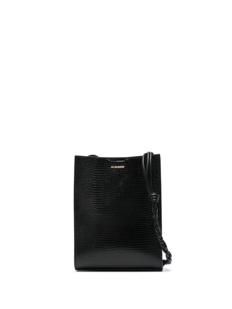 Jil Sander Tangle Rings leather crossbody bag - Black von Jil Sander