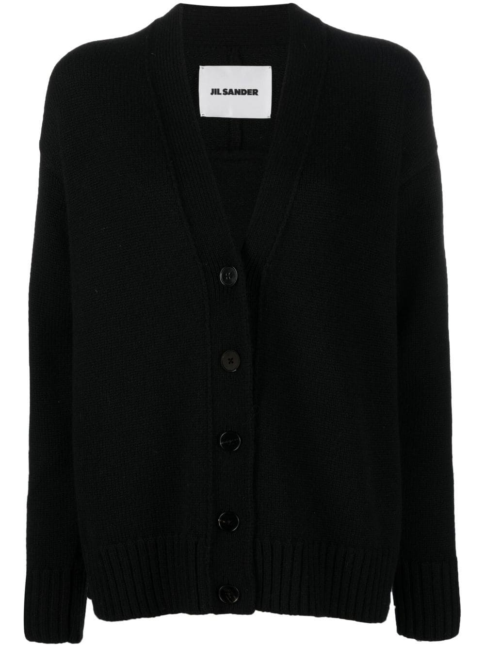 Jil Sander V-neck button-fastening cardigan - Black von Jil Sander