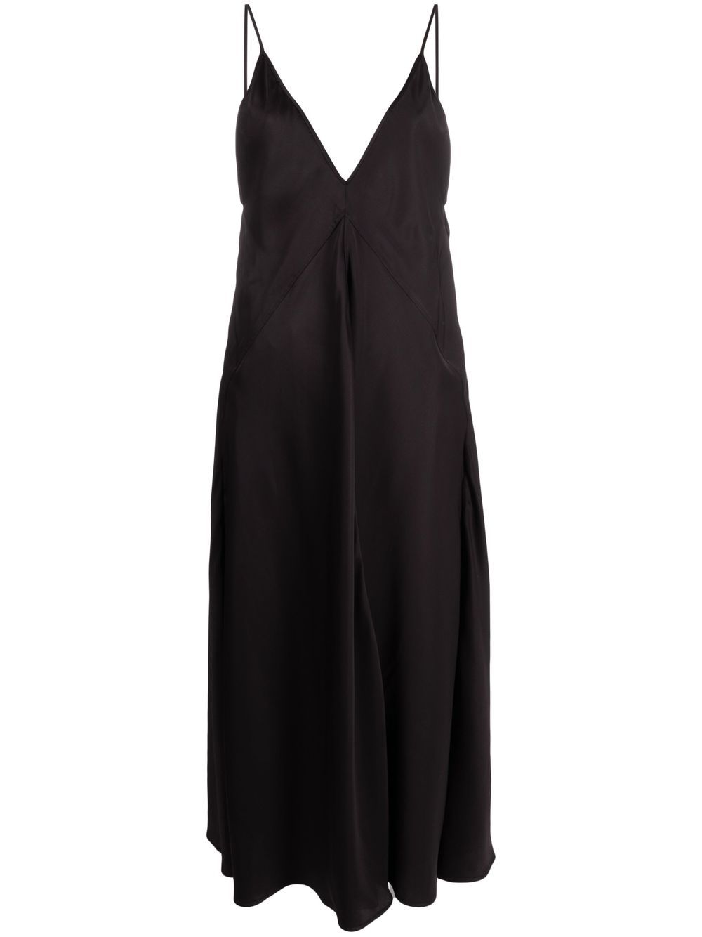 Jil Sander V-neck slip dress - Black von Jil Sander