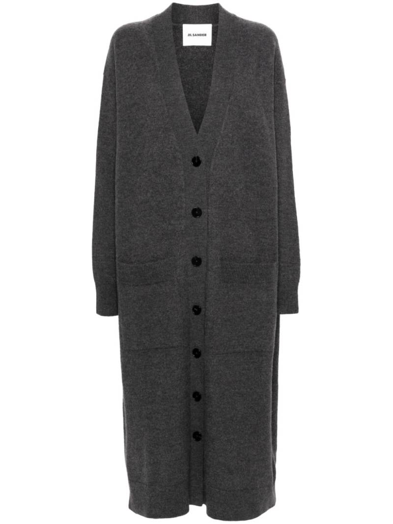 Jil Sander V-neck wool cardigan - Grey von Jil Sander