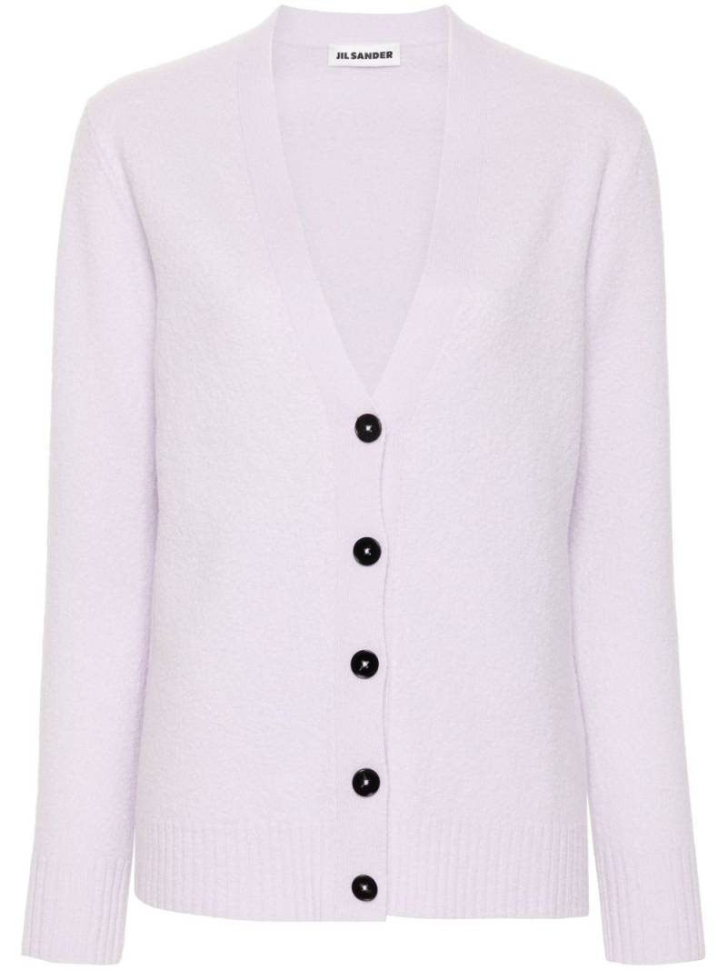 Jil Sander V-neck wool cardigan - Purple von Jil Sander