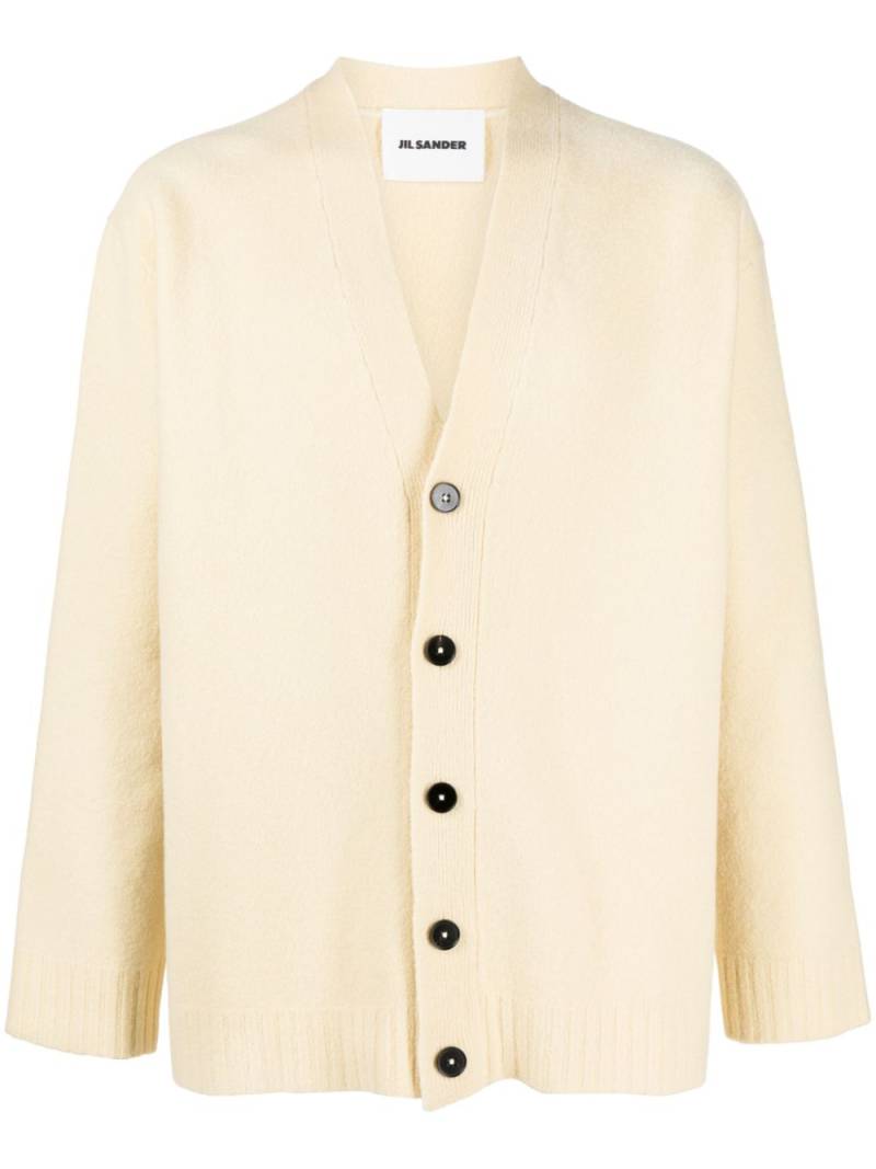 Jil Sander V-neck wool cardigan - Yellow von Jil Sander