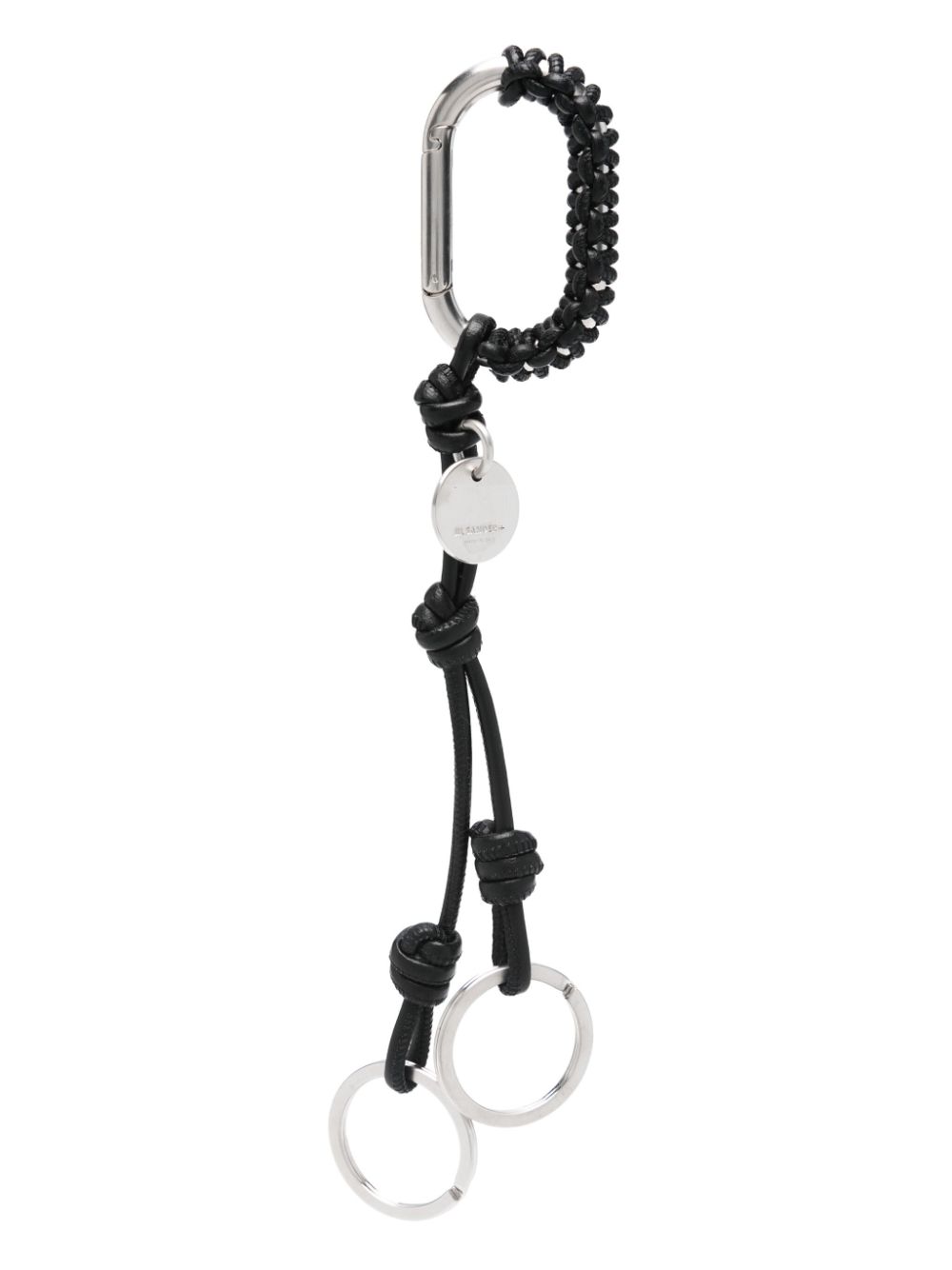 Jil Sander Woven Double keyring - Black von Jil Sander