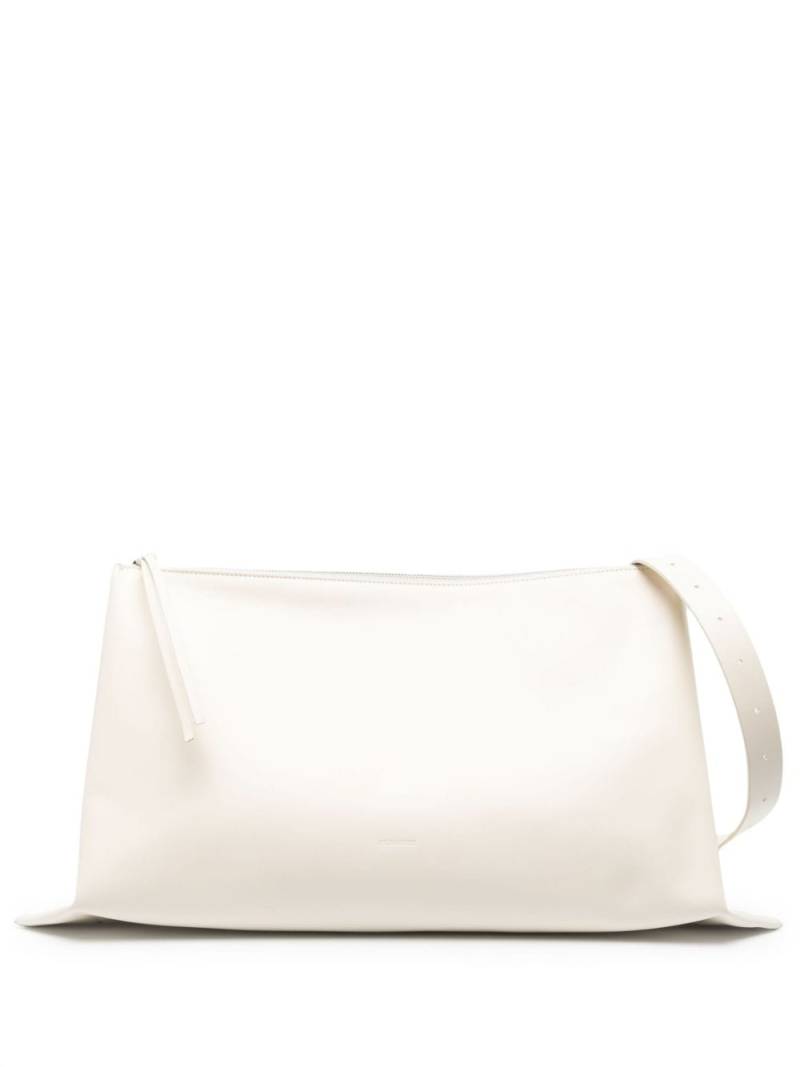 Jil Sander adjustable-strap leather shoulder bag - White von Jil Sander