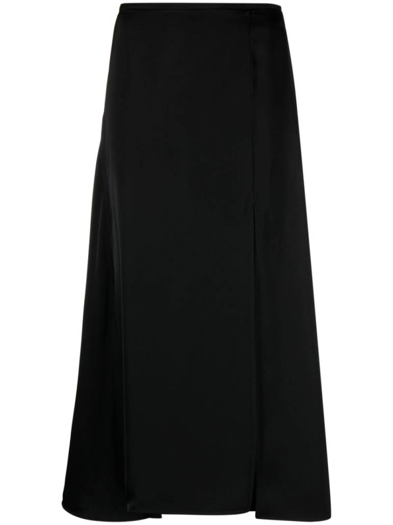 Jil Sander asymmetric midi skirt - Black von Jil Sander