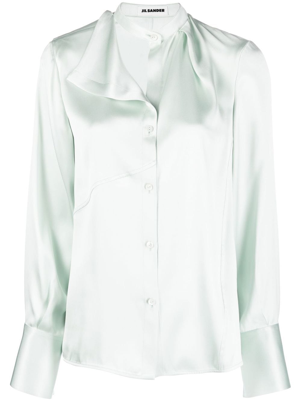 Jil Sander asymmetric silk blouse - Green von Jil Sander