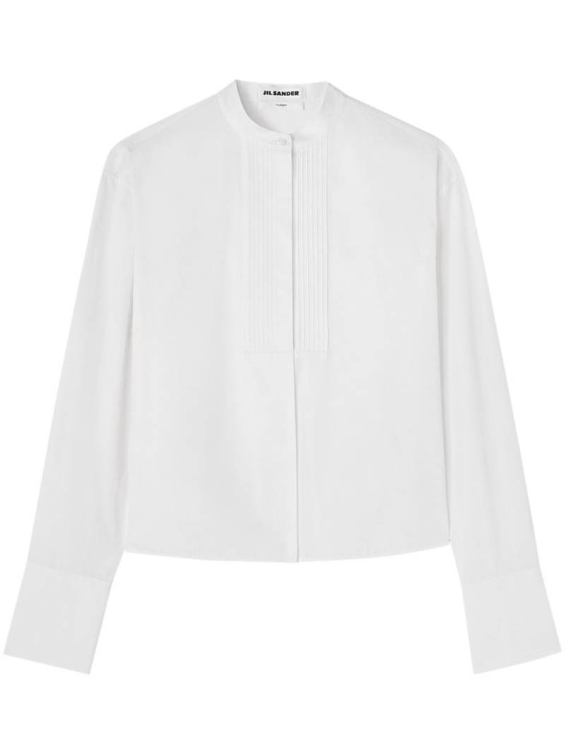 Jil Sander band-collar cotton shirt - White von Jil Sander