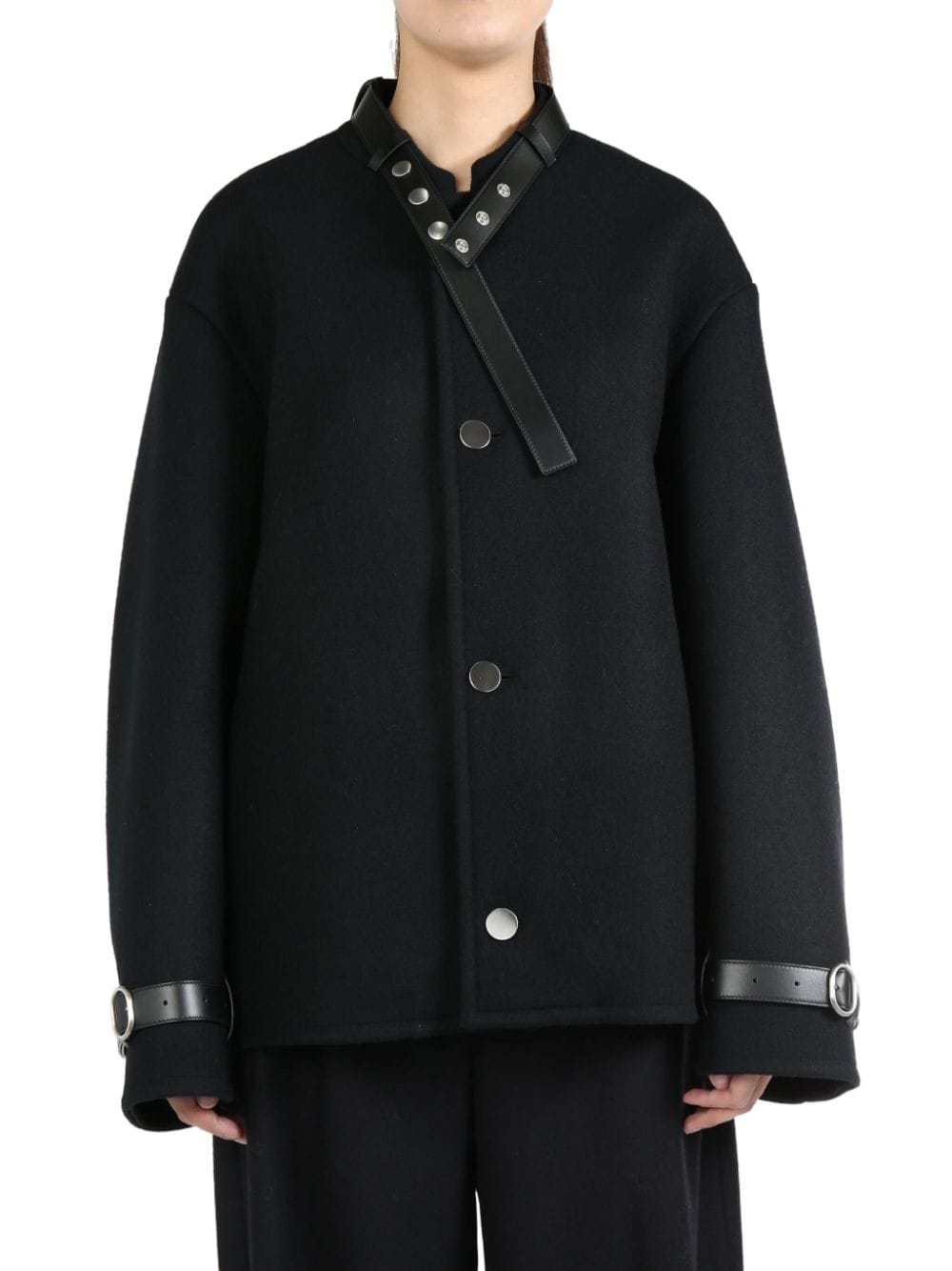 Jil Sander belt-detail wool jacket - Black von Jil Sander