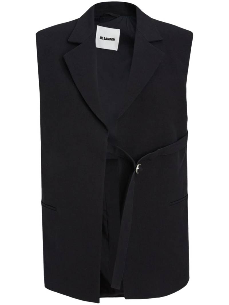 Jil Sander belted vest - Black von Jil Sander