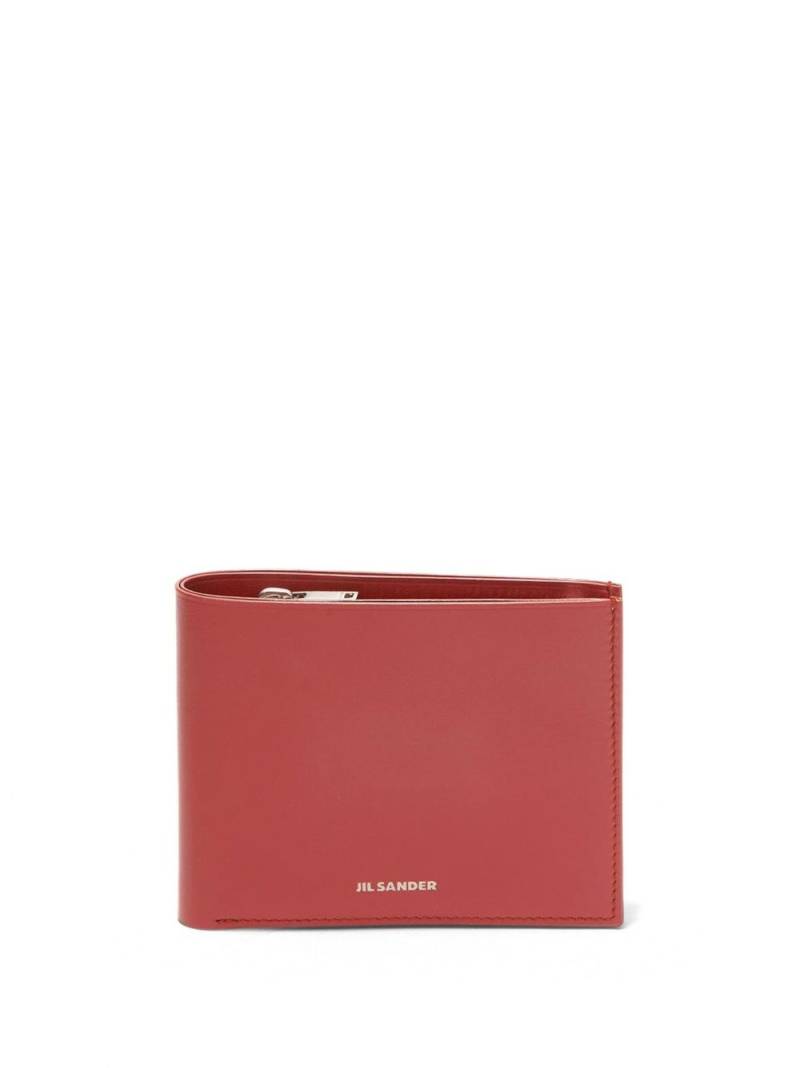 Jil Sander bi-fold leather wallet - Red von Jil Sander