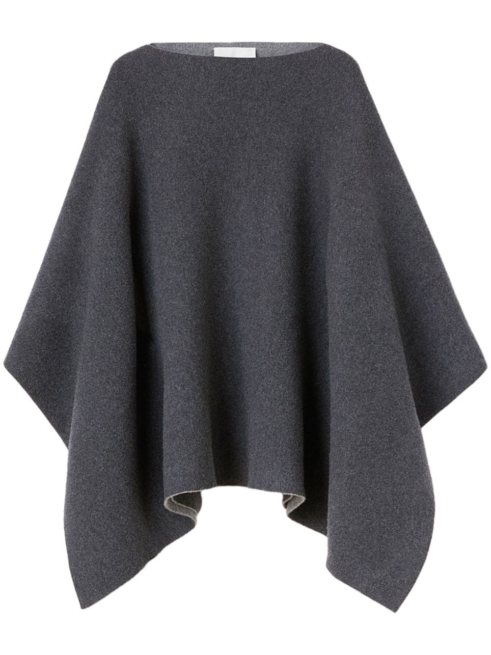 Jil Sander boat-neck wool-blend cape - Grey von Jil Sander