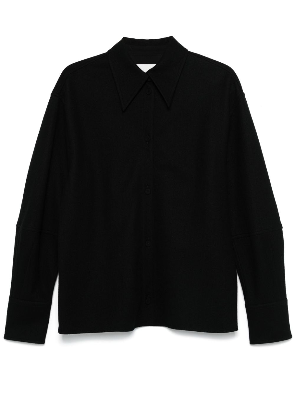 Jil Sander boiled wool overshirt - Black von Jil Sander