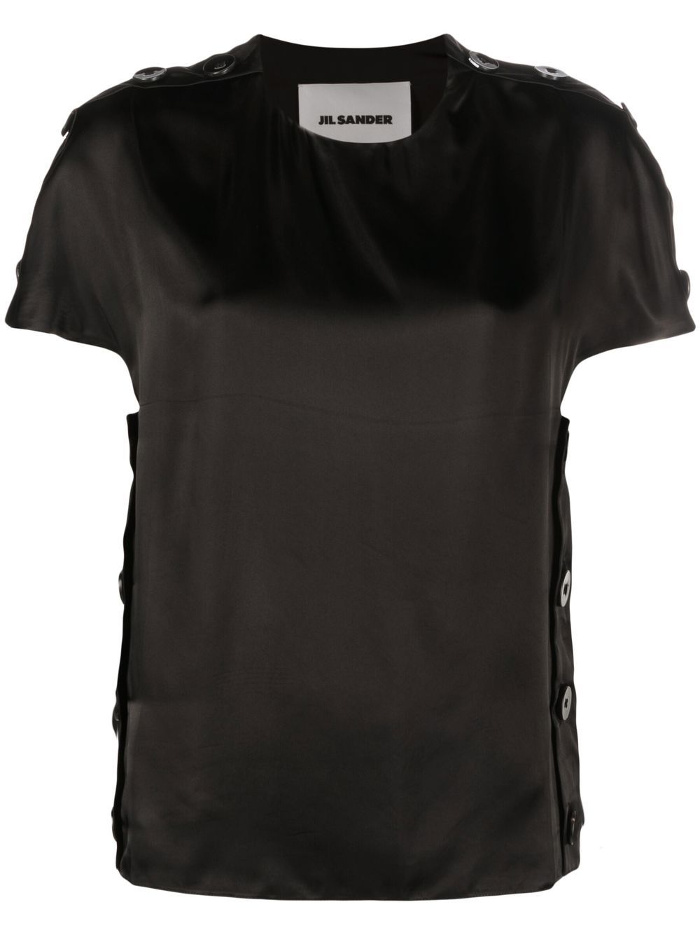 Jil Sander button-embellished T-shirt - Black von Jil Sander