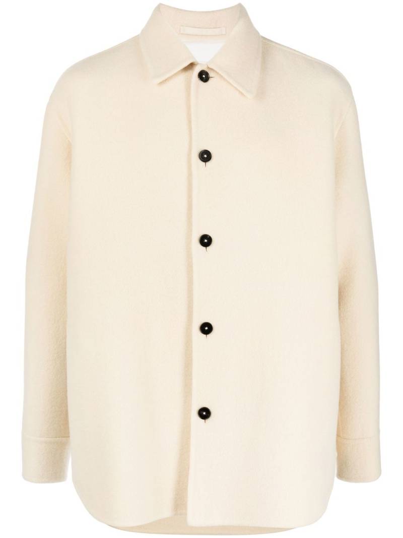 Jil Sander button-up long-sleeved overshirt - Neutrals von Jil Sander