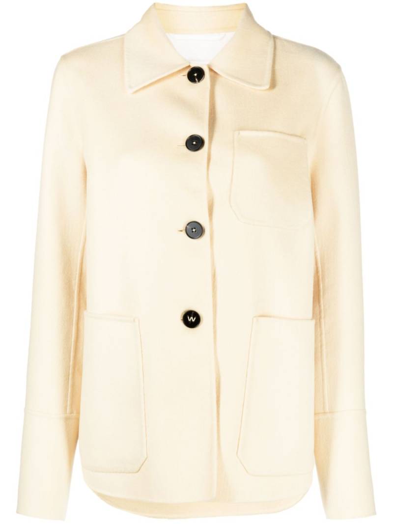 Jil Sander buttoned-up cashmere shirt jacket - Yellow von Jil Sander