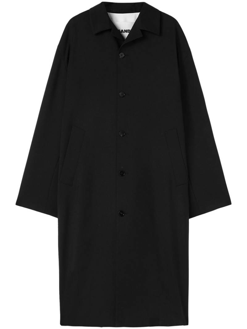 Jil Sander buttoned wool coat - Black von Jil Sander