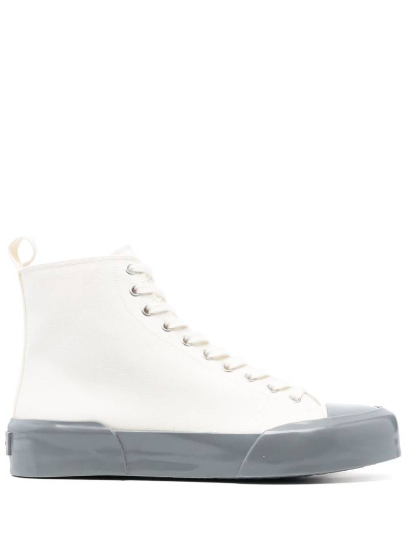 Jil Sander canvas high-top sneakers - White von Jil Sander