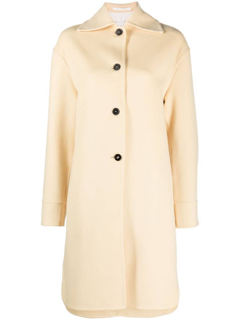 Jil Sander cashmere single-breasted coat - Yellow von Jil Sander