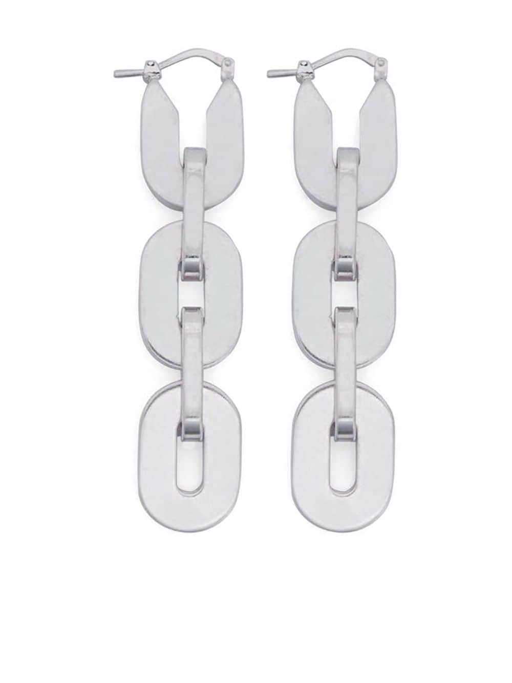 Jil Sander chain-link drop earrings - Grey von Jil Sander