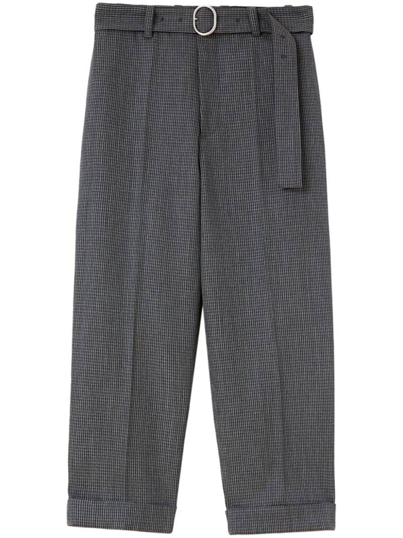 Jil Sander check-pattern belted trousers - Grey von Jil Sander