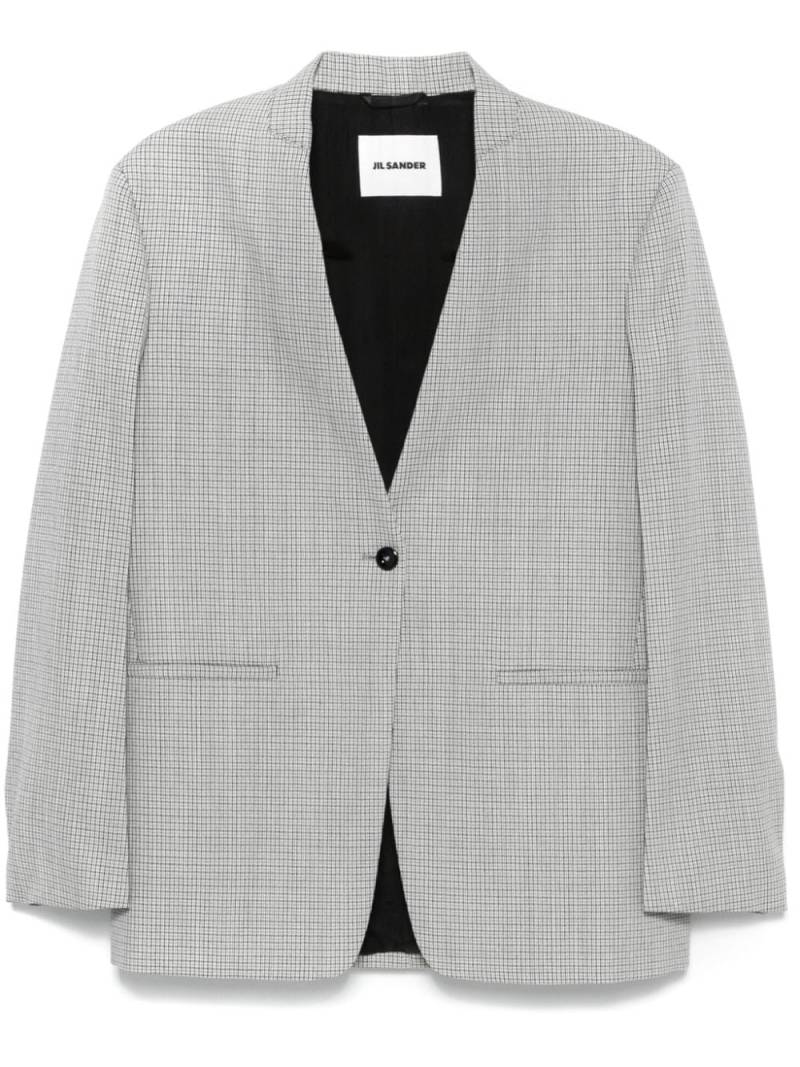 Jil Sander check-pattern blazer - Grey von Jil Sander