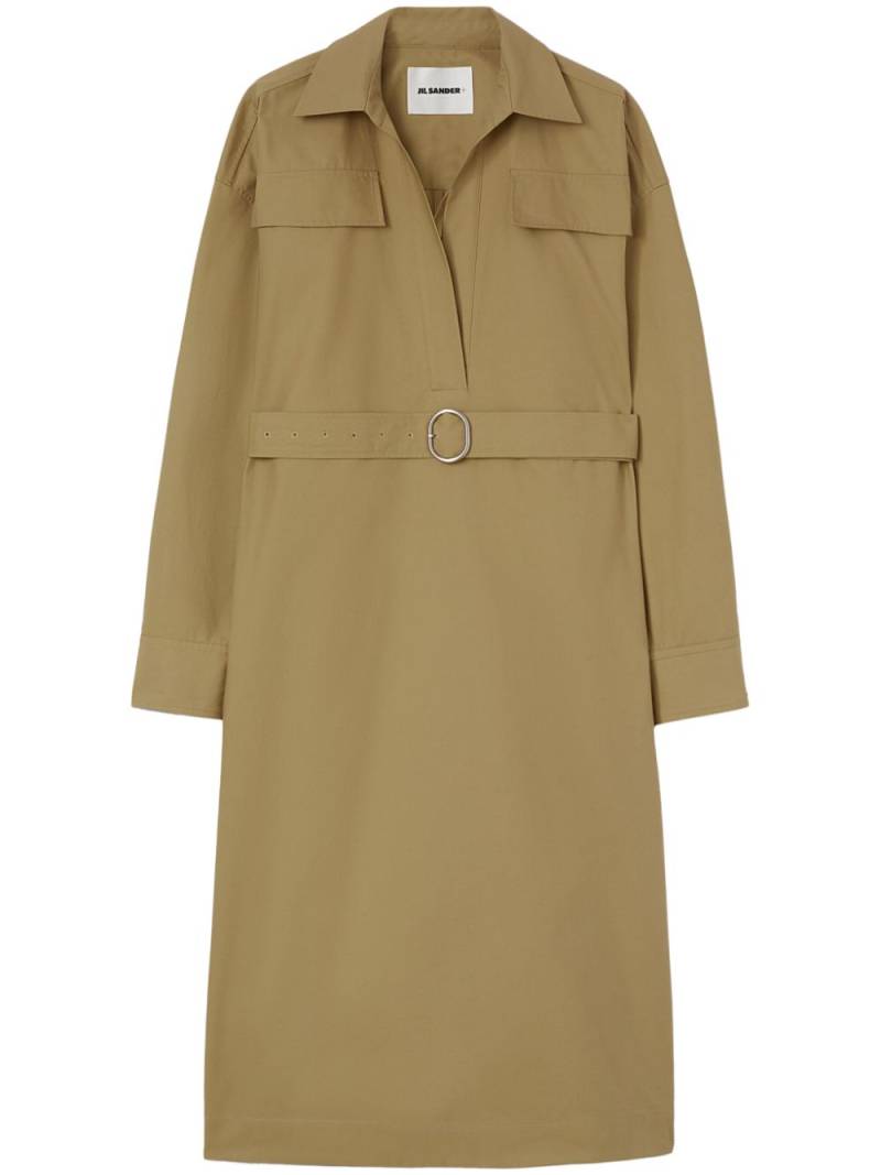 Jil Sander classic-collar cotton dress - Brown von Jil Sander