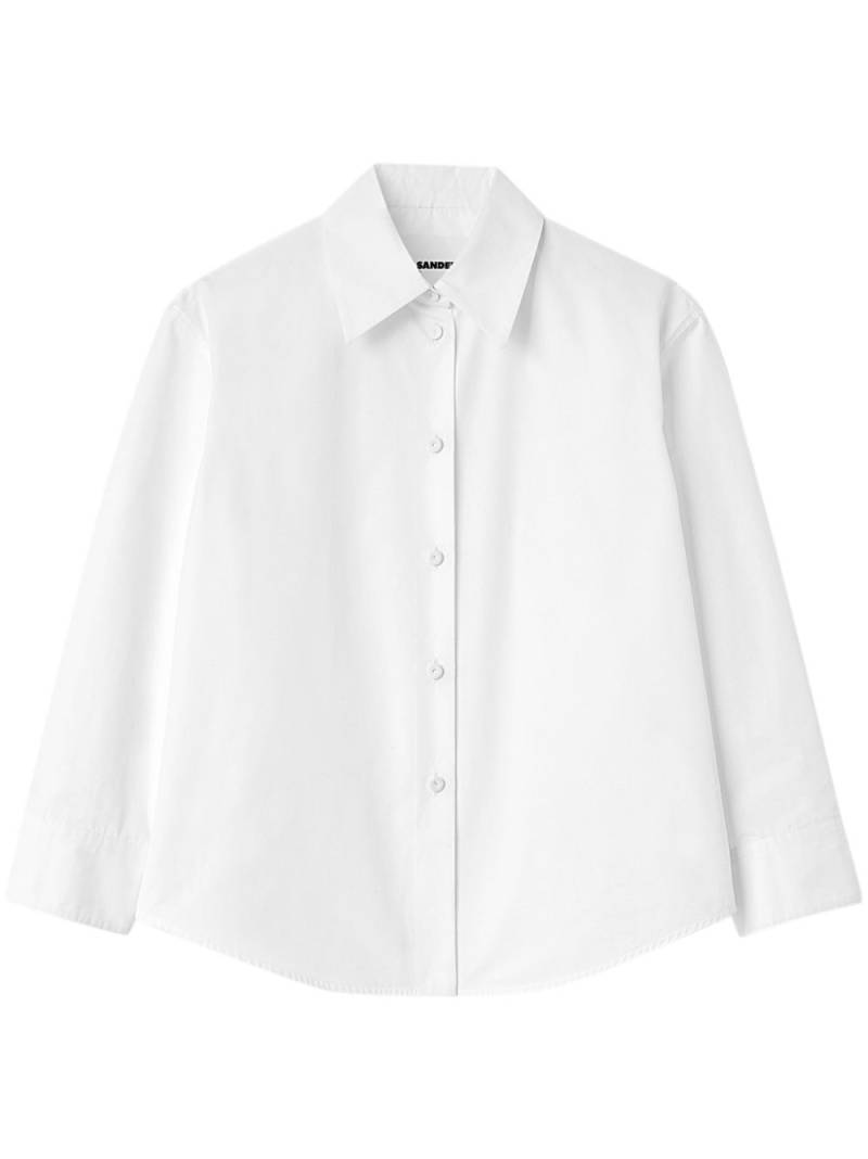 Jil Sander classic collar cotton shirt - White von Jil Sander